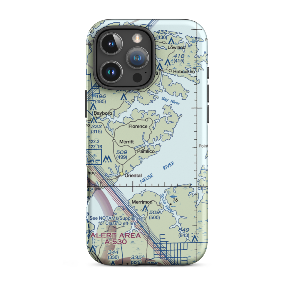 Benton Farm Airport (74NC) VFR Sectional  Tough iPhone Case iPhone 16 Pro Max model shown
