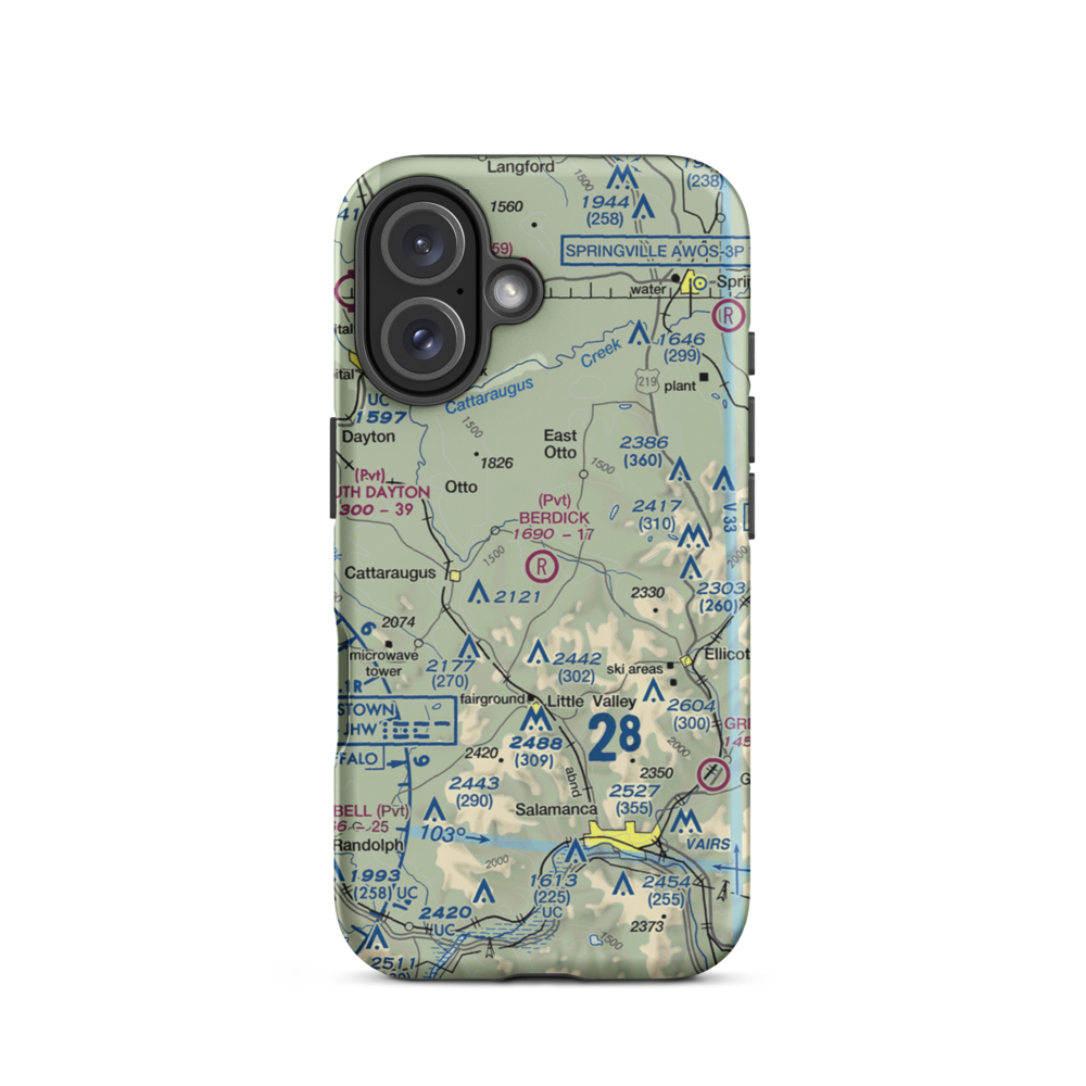 Berdick Field (0NK0) VFR Sectional  Tough iPhone Case iPhone 16 model shown