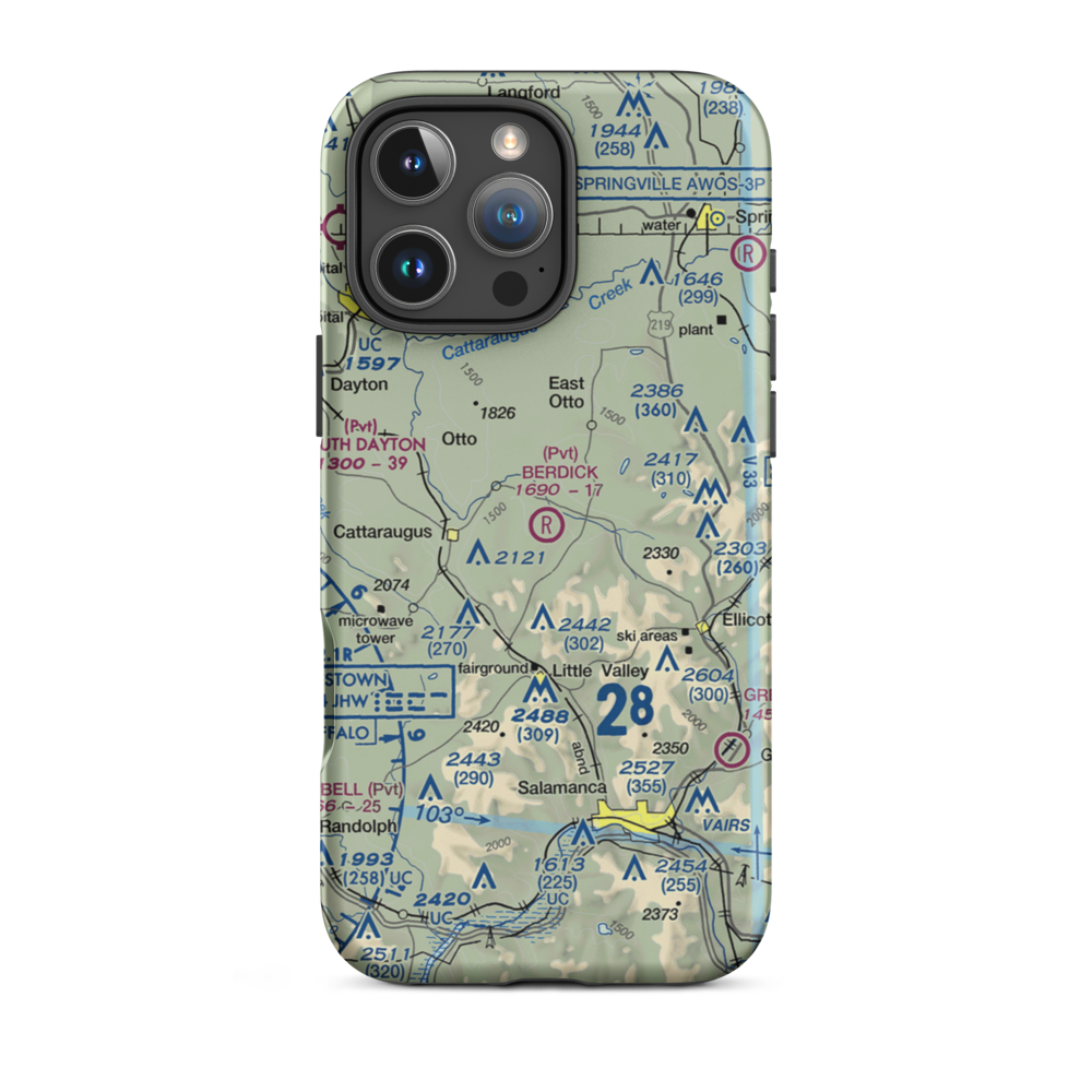 Berdick Field (0NK0) VFR Sectional  Tough iPhone Case iPhone 16 Pro Max model shown