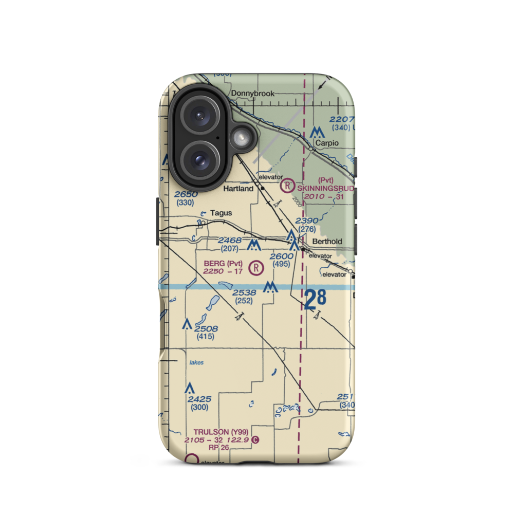 Berg Strip (4NA5) VFR Sectional  Tough iPhone Case iPhone 16 model shown
