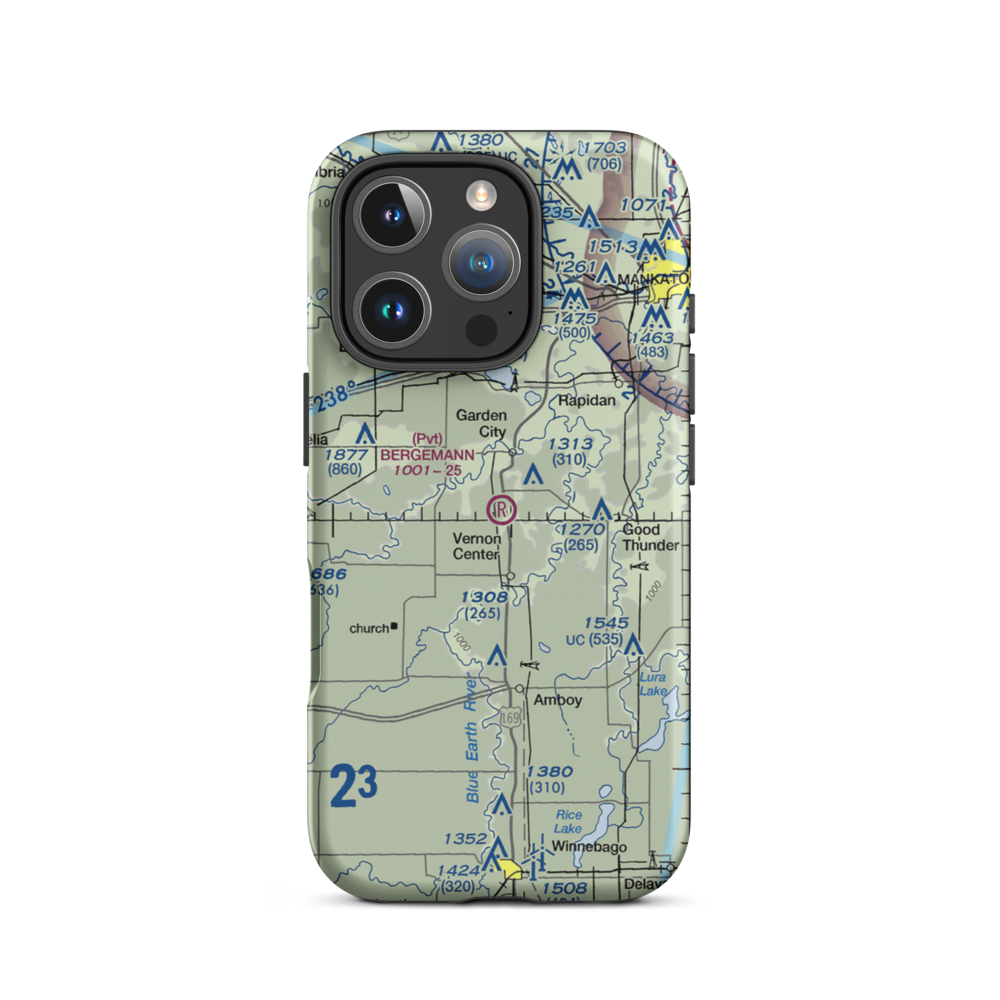 Bergemann Airport (24MN) VFR Sectional  Tough iPhone Case iPhone 16 Pro model shown