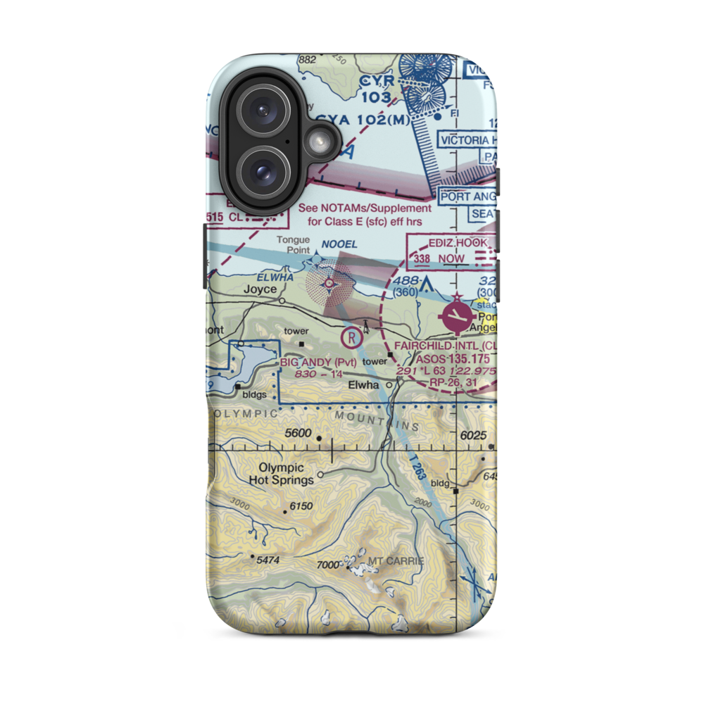 Big Andy Airport (7WA0) VFR Sectional  Tough iPhone Case iPhone 16 Plus model shown