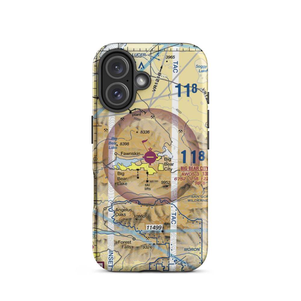 Big Bear City Airport (L35) VFR Sectional  Tough iPhone Case iPhone 16 model shown