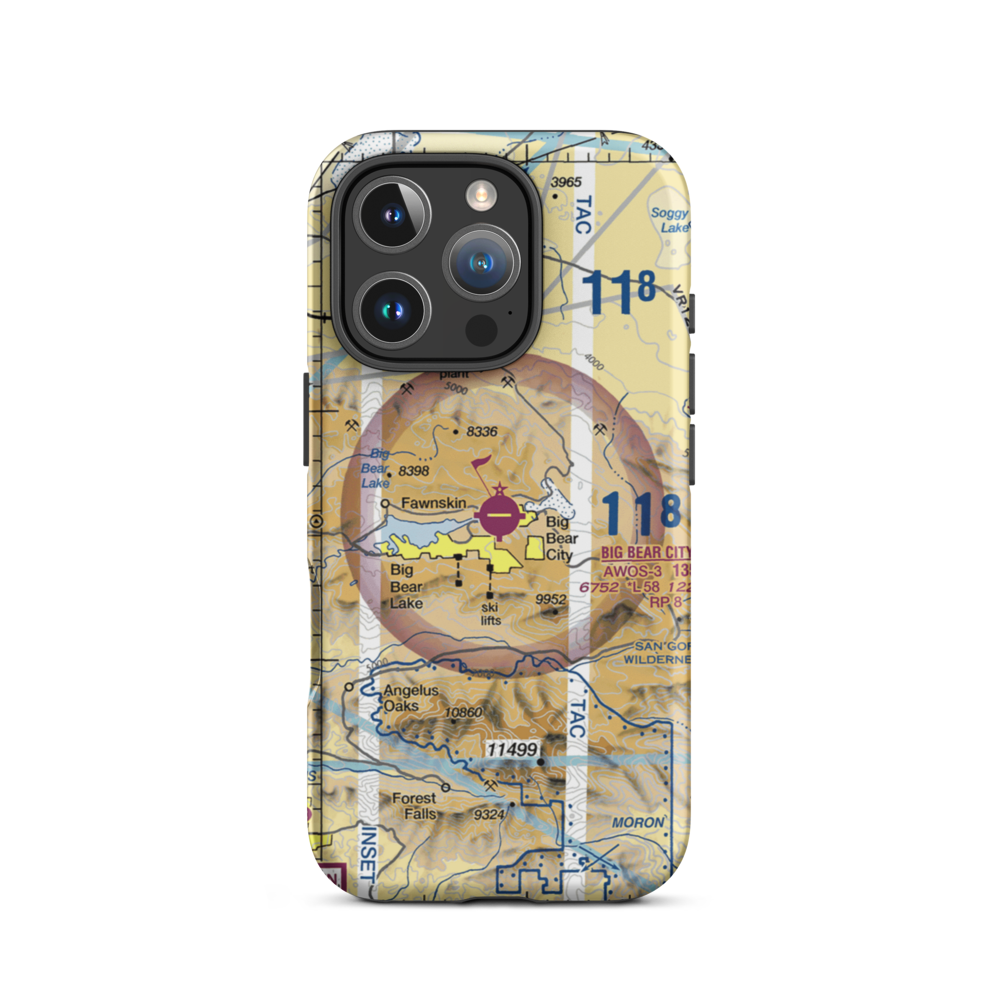 Big Bear City Airport (L35) VFR Sectional  Tough iPhone Case iPhone 16 Pro model shown