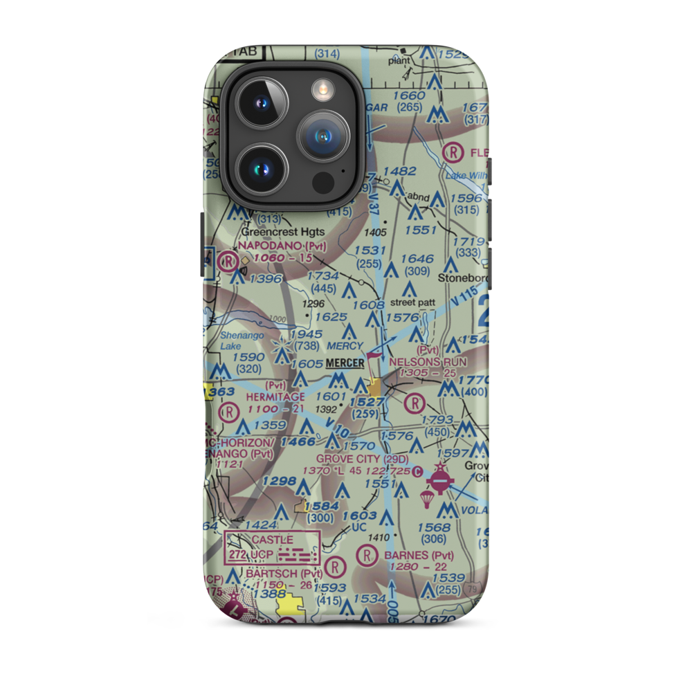 Big Bend Airport (US-0120) VFR Sectional  Tough iPhone Case iPhone 16 Pro Max model shown