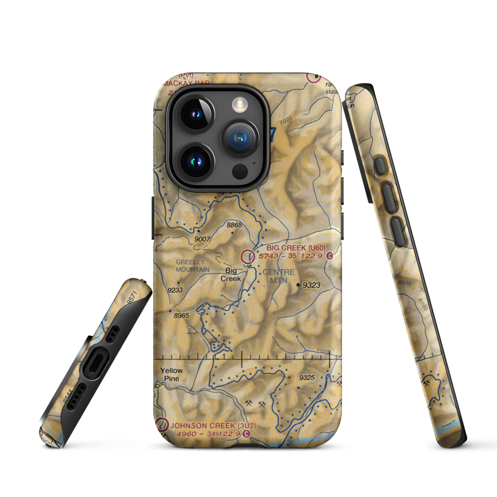 Big Creek Airport (U60) VFR Sectional  Tough iPhone Case iPhone 15 Pro model shown