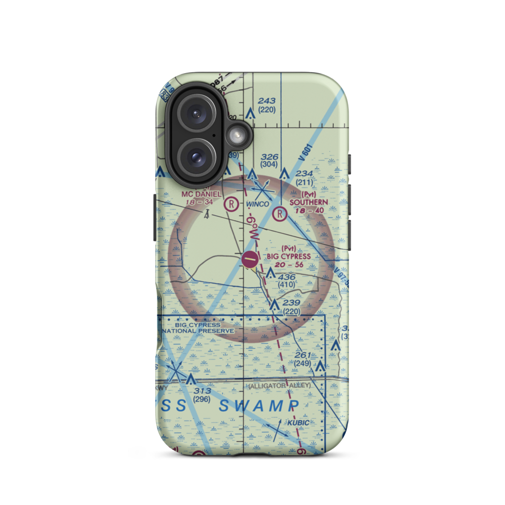 Big Cypress Airfield (59FD) VFR Sectional  Tough iPhone Case iPhone 16 model shown