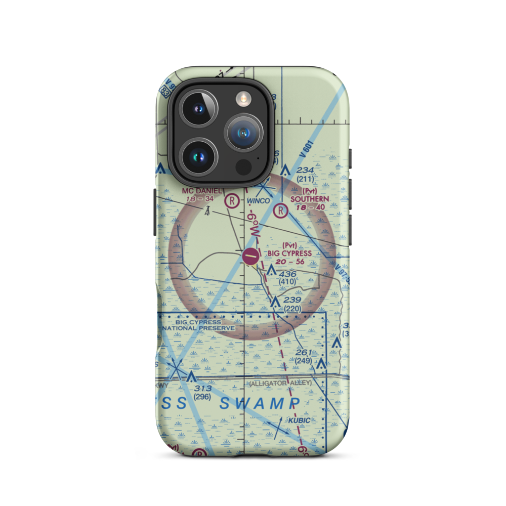 Big Cypress Airfield (59FD) VFR Sectional  Tough iPhone Case iPhone 16 Pro model shown