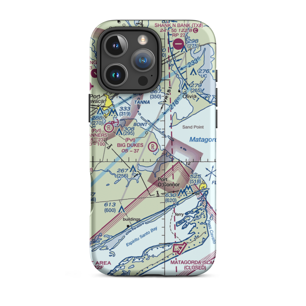Big Duke's Place Airport (5TS9) VFR Sectional  Tough iPhone Case iPhone 16 Pro Max model shown
