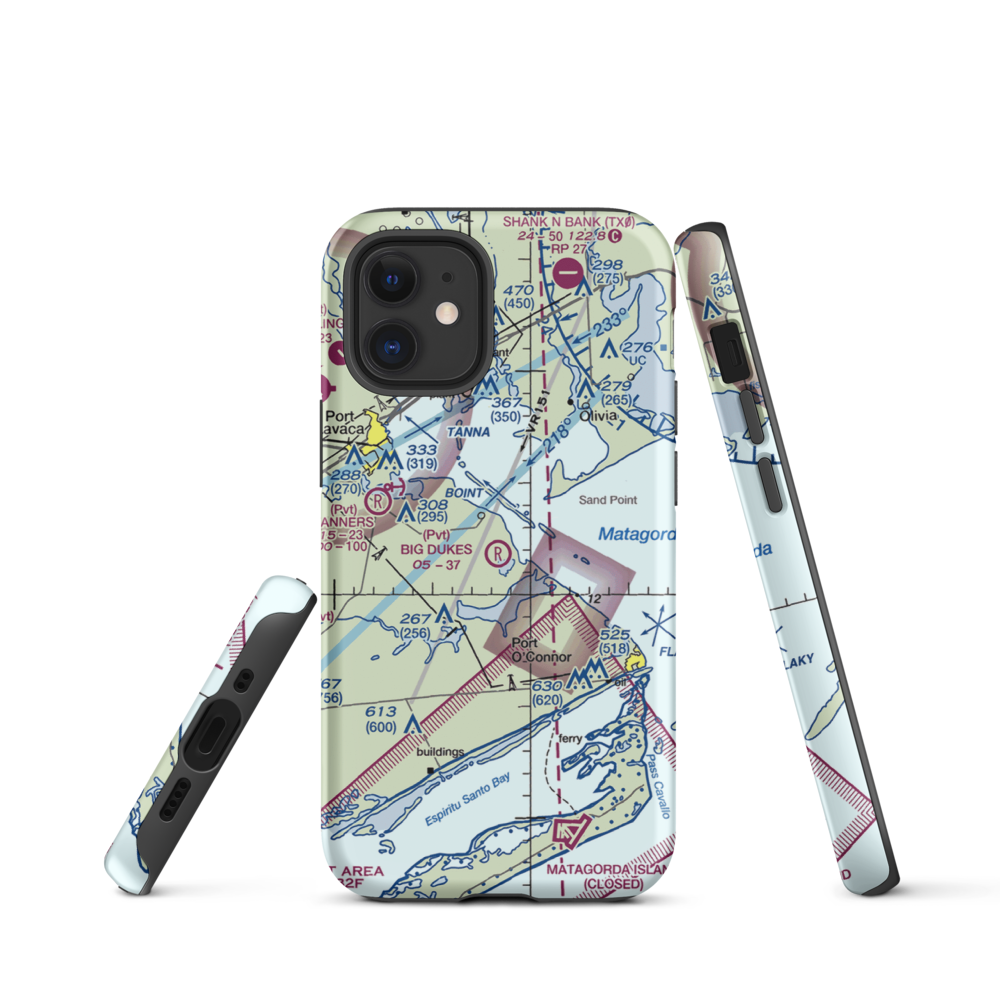 Big Duke's Place Airport (5TS9) VFR Sectional  Tough iPhone Case iPhone 12 mini model shown