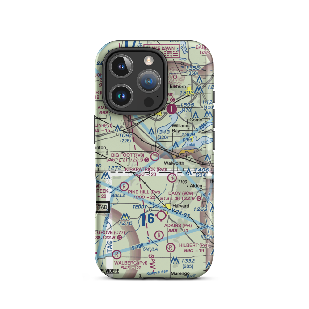 Big Foot Airfield (7V3) VFR Sectional  Tough iPhone Case iPhone 16 Pro model shown
