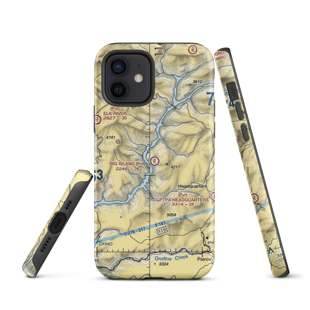 Big Island Airport (ID29) VFR Sectional  Tough iPhone Case iPhone 12 model shown
