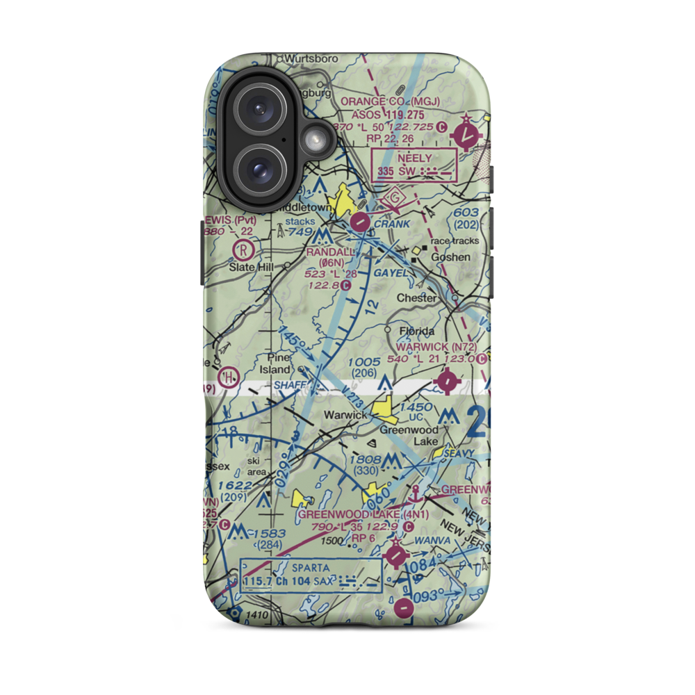 Big Island Airport (NK07) VFR Sectional  Tough iPhone Case iPhone 16 Plus model shown