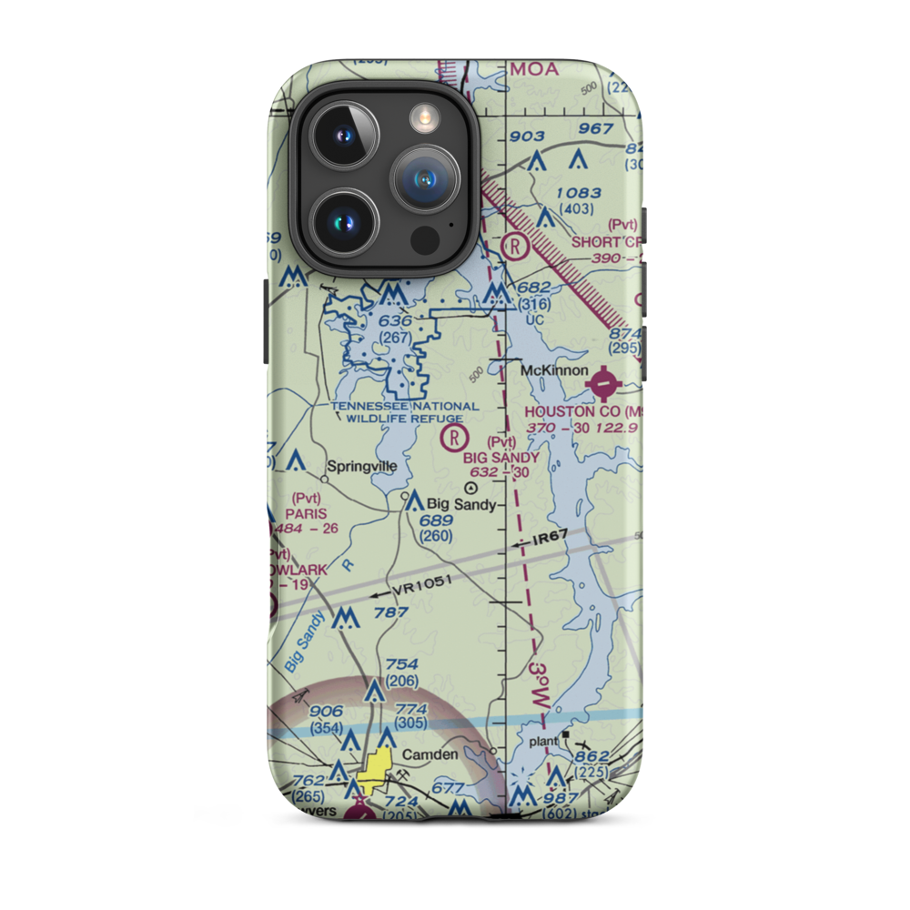 Big Sandy Airpark (39TN) VFR Sectional  Tough iPhone Case iPhone 16 Pro Max model shown
