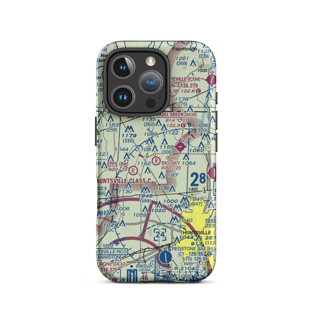 Big Sky Airport (AL93) VFR Sectional  Tough iPhone Case iPhone 16 Pro model shown