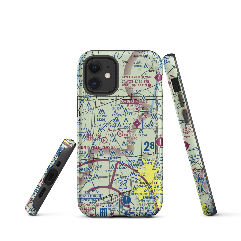 Big Sky Airport (AL93) VFR Sectional  Tough iPhone Case iPhone 12 mini model shown