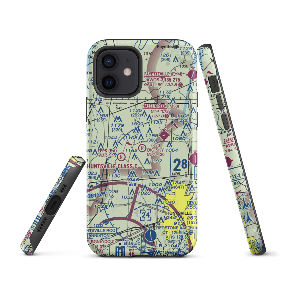 Big Sky Airport (AL93) VFR Sectional  Tough iPhone Case iPhone 12 model shown
