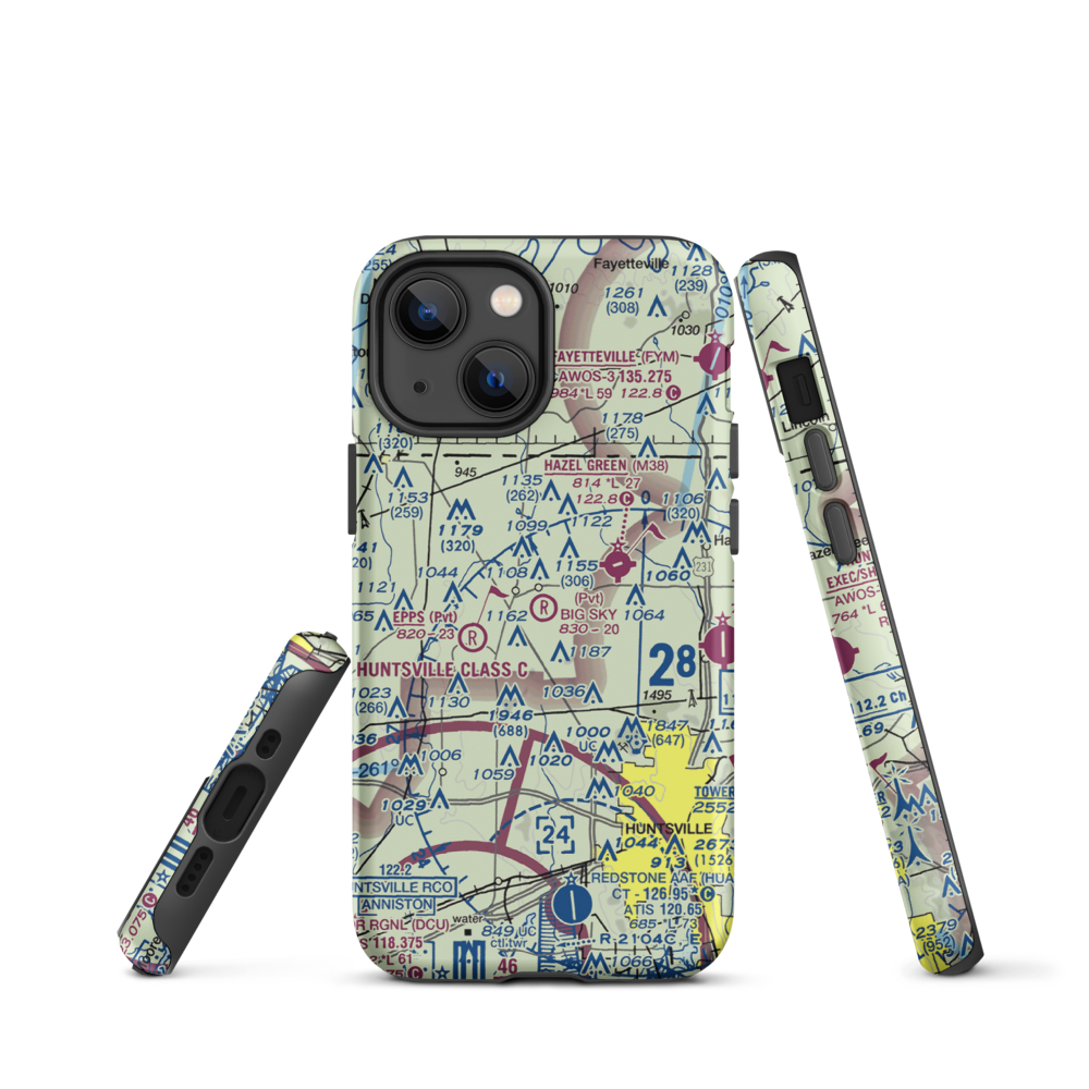 Big Sky Airport (AL93) VFR Sectional  Tough iPhone Case iPhone 13 mini model shown