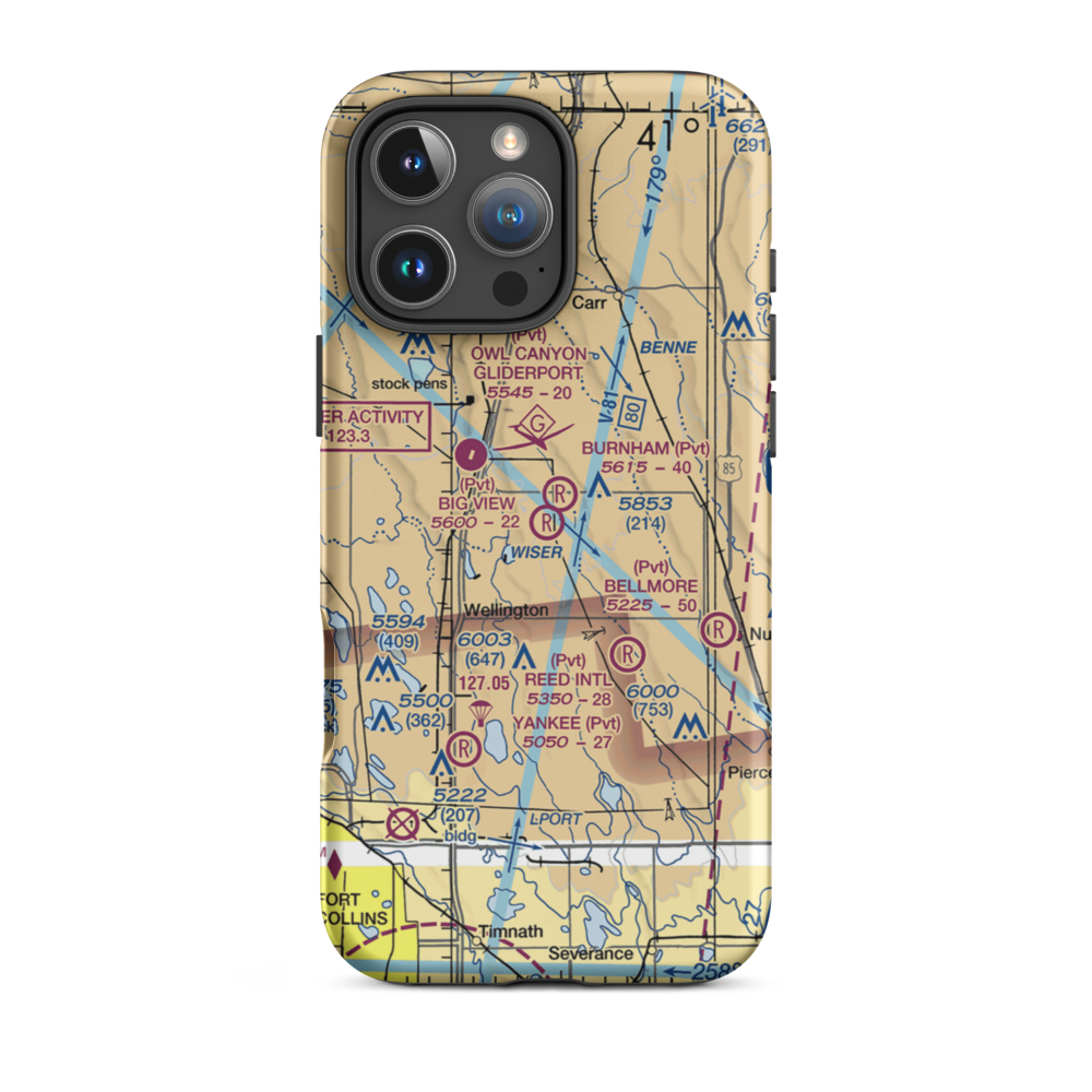 Big View Airport (CO67) VFR Sectional  Tough iPhone Case iPhone 16 Pro Max model shown