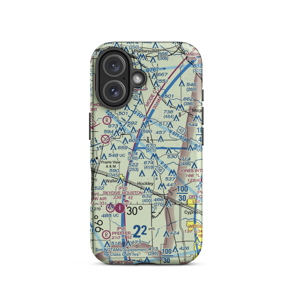 Biggin Hill Airport (TX49) VFR Sectional  Tough iPhone Case iPhone 16 model shown