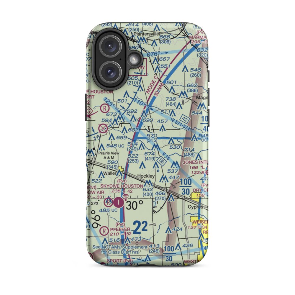 Biggin Hill Airport (TX49) VFR Sectional  Tough iPhone Case iPhone 16 Plus model shown