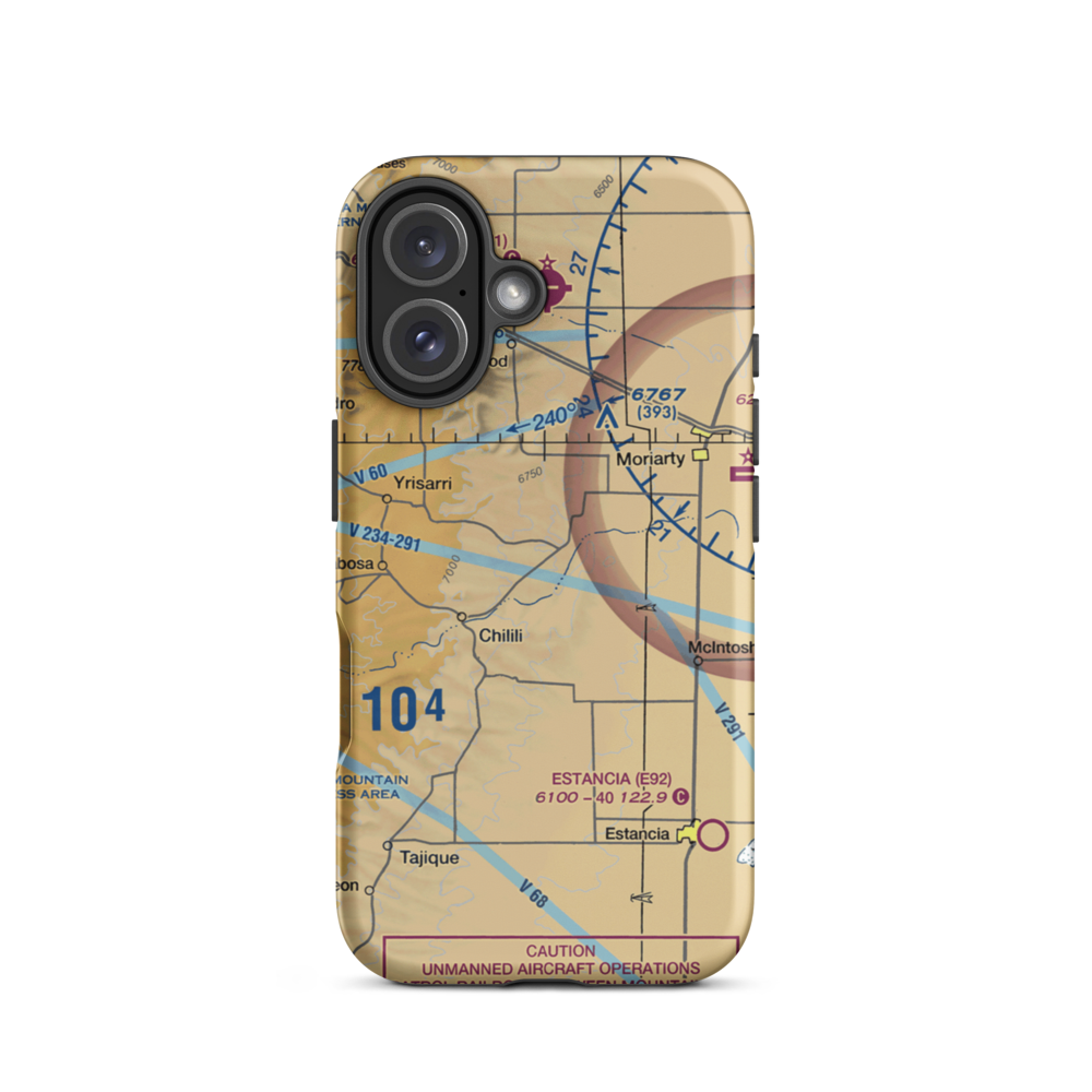 Biplane Ranch Airport (NM02) VFR Sectional  Tough iPhone Case iPhone 16 model shown