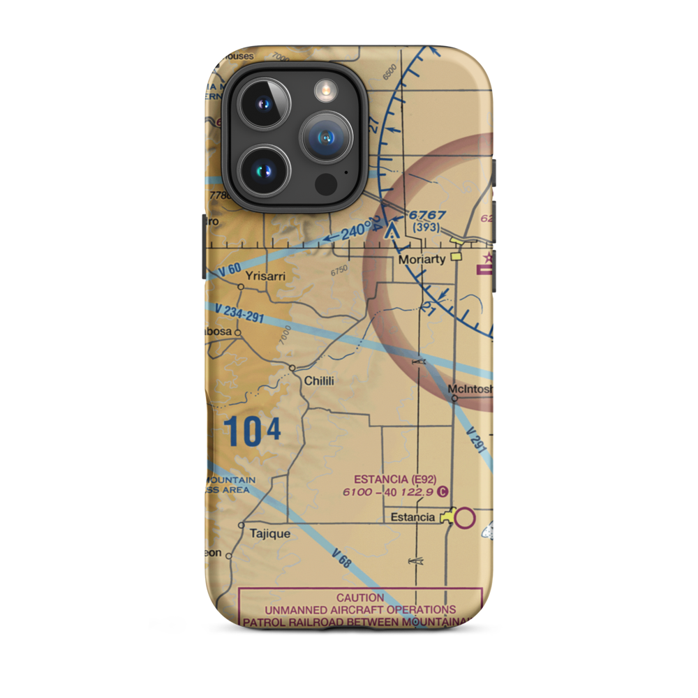Biplane Ranch Airport (NM02) VFR Sectional  Tough iPhone Case iPhone 16 Pro Max model shown