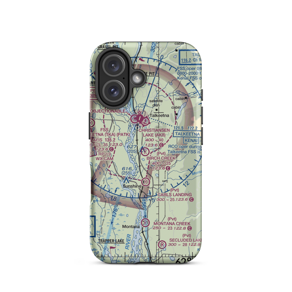 Birch Creek Landing (51AK) VFR Sectional  Tough iPhone Case iPhone 16 model shown