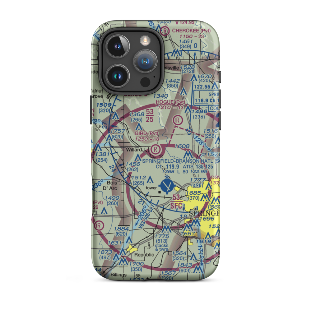 Bird Field (2MO1) VFR Sectional  Tough iPhone Case iPhone 16 Pro Max model shown