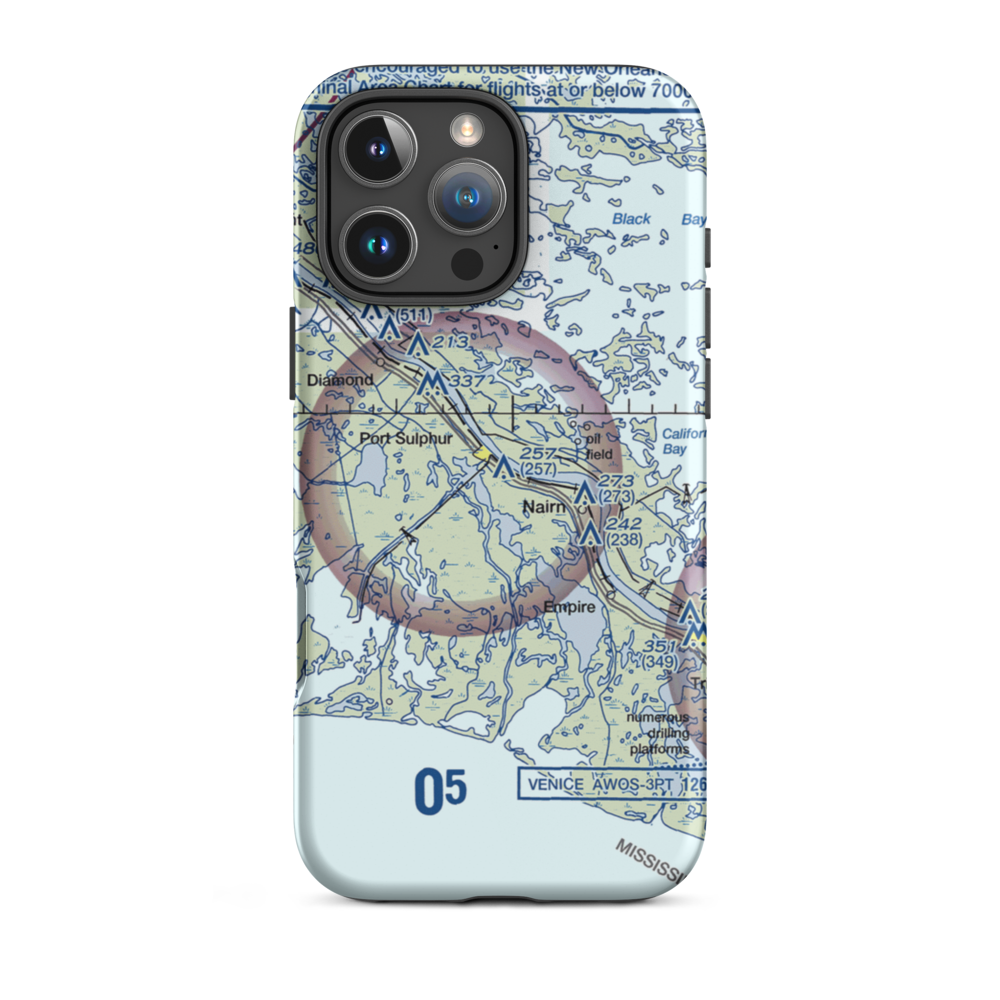 Birdwin Airport (7LA1) VFR Sectional  Tough iPhone Case iPhone 16 Pro Max model shown