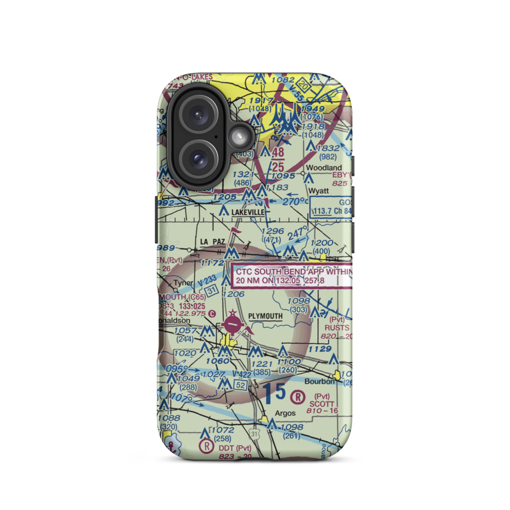 Birkey Private Airport (3II8) VFR Sectional  Tough iPhone Case iPhone 16 model shown