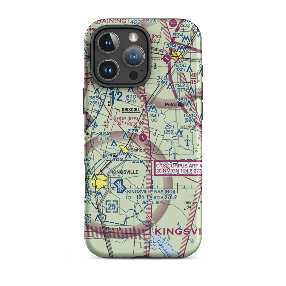 Bishop Municipal Airport (07R) VFR Sectional  Tough iPhone Case iPhone 16 Pro Max model shown