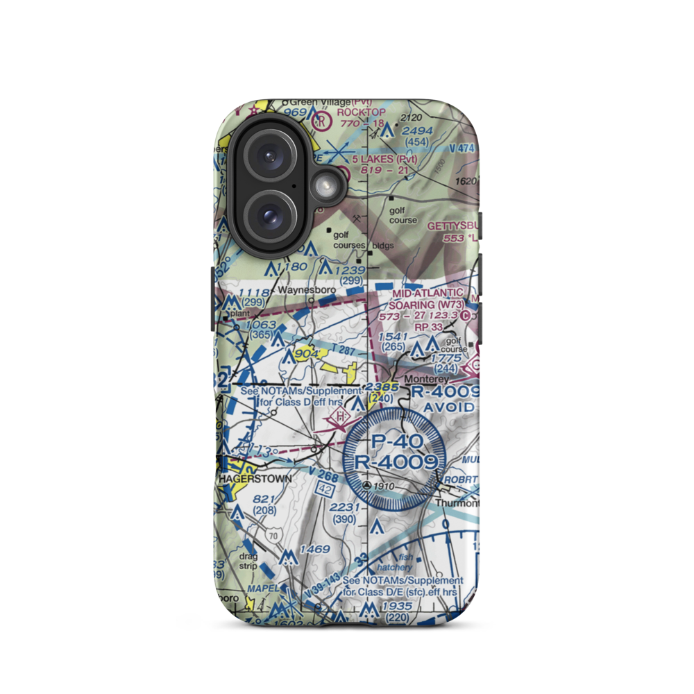 Bittner/Whitsel Airport (PN58) VFR Sectional  Tough iPhone Case iPhone 16 model shown