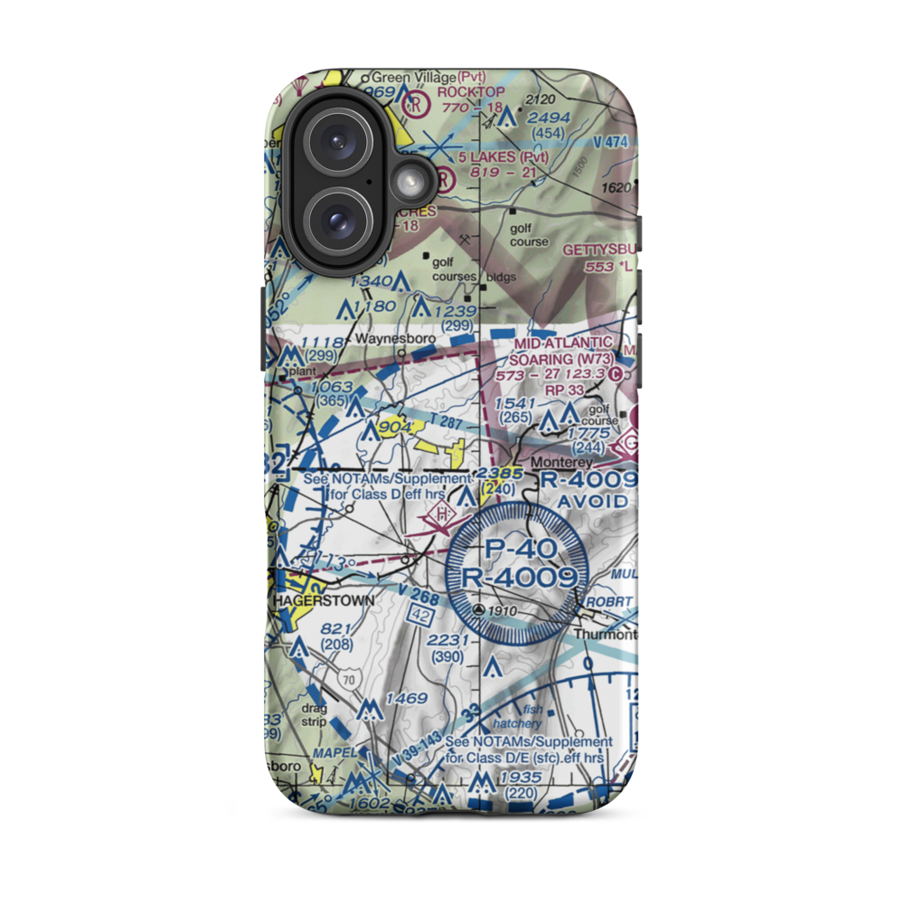 Bittner/Whitsel Airport (PN58) VFR Sectional  Tough iPhone Case iPhone 16 Plus model shown