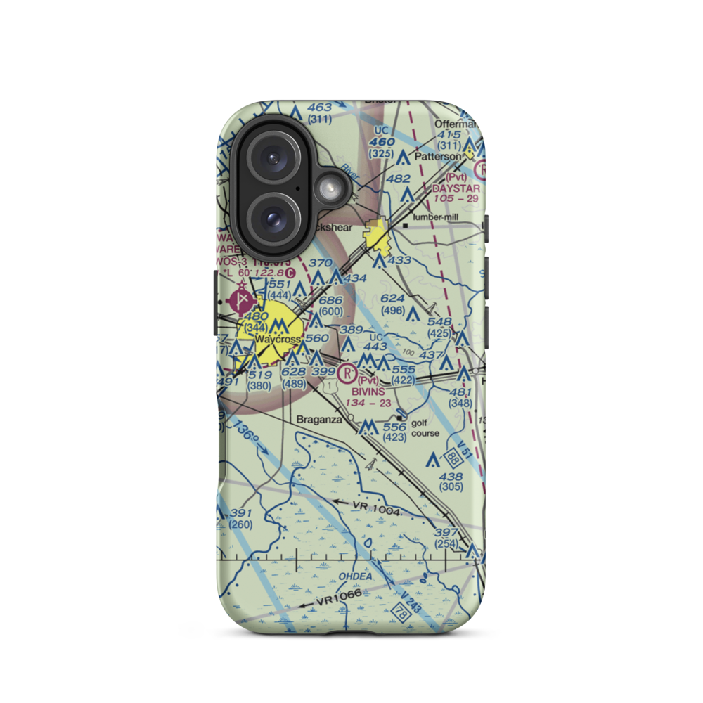 Bivins Airport (GA47) VFR Sectional  Tough iPhone Case iPhone 16 model shown