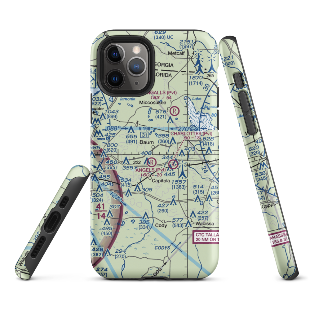 Black Creek Pass Airport (FA25) VFR Sectional  Tough iPhone Case iPhone 11 Pro model shown