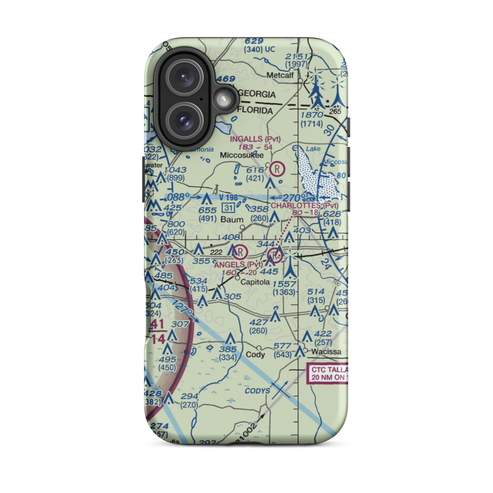 Black Creek Pass Airport (FA25) VFR Sectional  Tough iPhone Case iPhone 16 Plus model shown