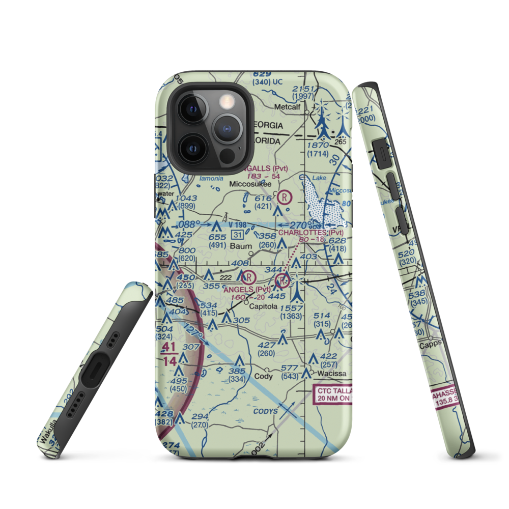 Black Creek Pass Airport (FA25) VFR Sectional  Tough iPhone Case iPhone 12 Pro model shown