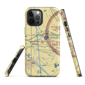 Black Diamond Airport (12WY) VFR Sectional  Tough iPhone Case
