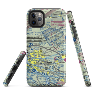 Black Landing Field (PA44) VFR Sectional  Tough iPhone Case