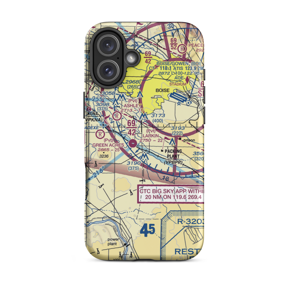 Black'S Airfield (41ID) VFR Sectional  Tough iPhone Case iPhone 16 Plus model shown