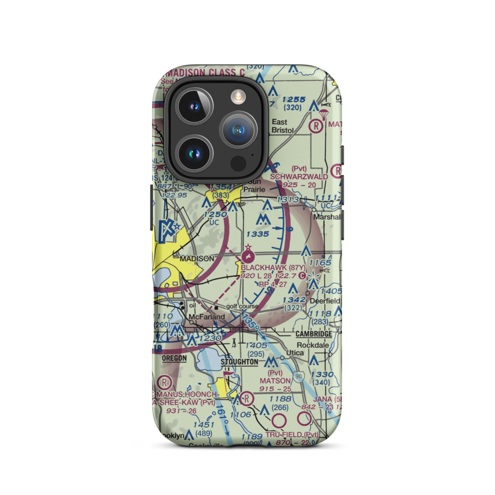 Blackhawk Airfield (87Y) VFR Sectional  Tough iPhone Case iPhone 16 Pro model shown