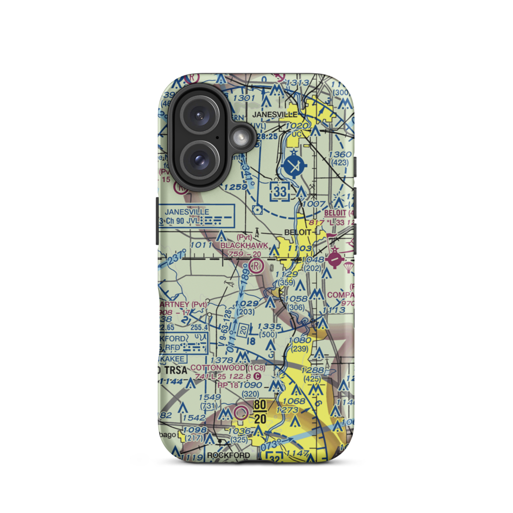 Blackhawk Farms Inc Airport (LL89) VFR Sectional  Tough iPhone Case iPhone 16 model shown