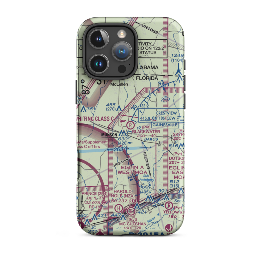 Blackwater Airfield (8FD3) VFR Sectional  Tough iPhone Case iPhone 16 Pro Max model shown