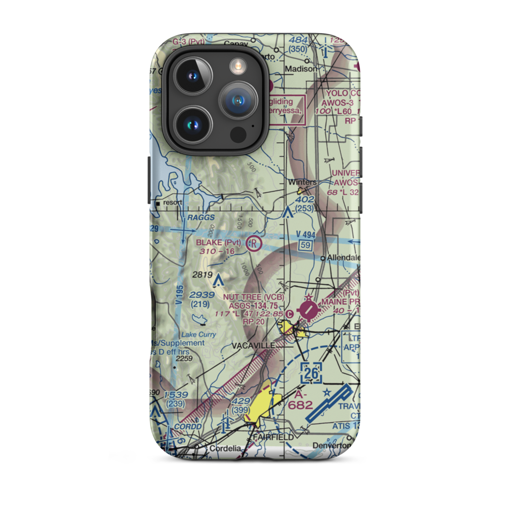 Blake Sky Park Airport (CA57) VFR Sectional  Tough iPhone Case iPhone 16 Pro Max model shown