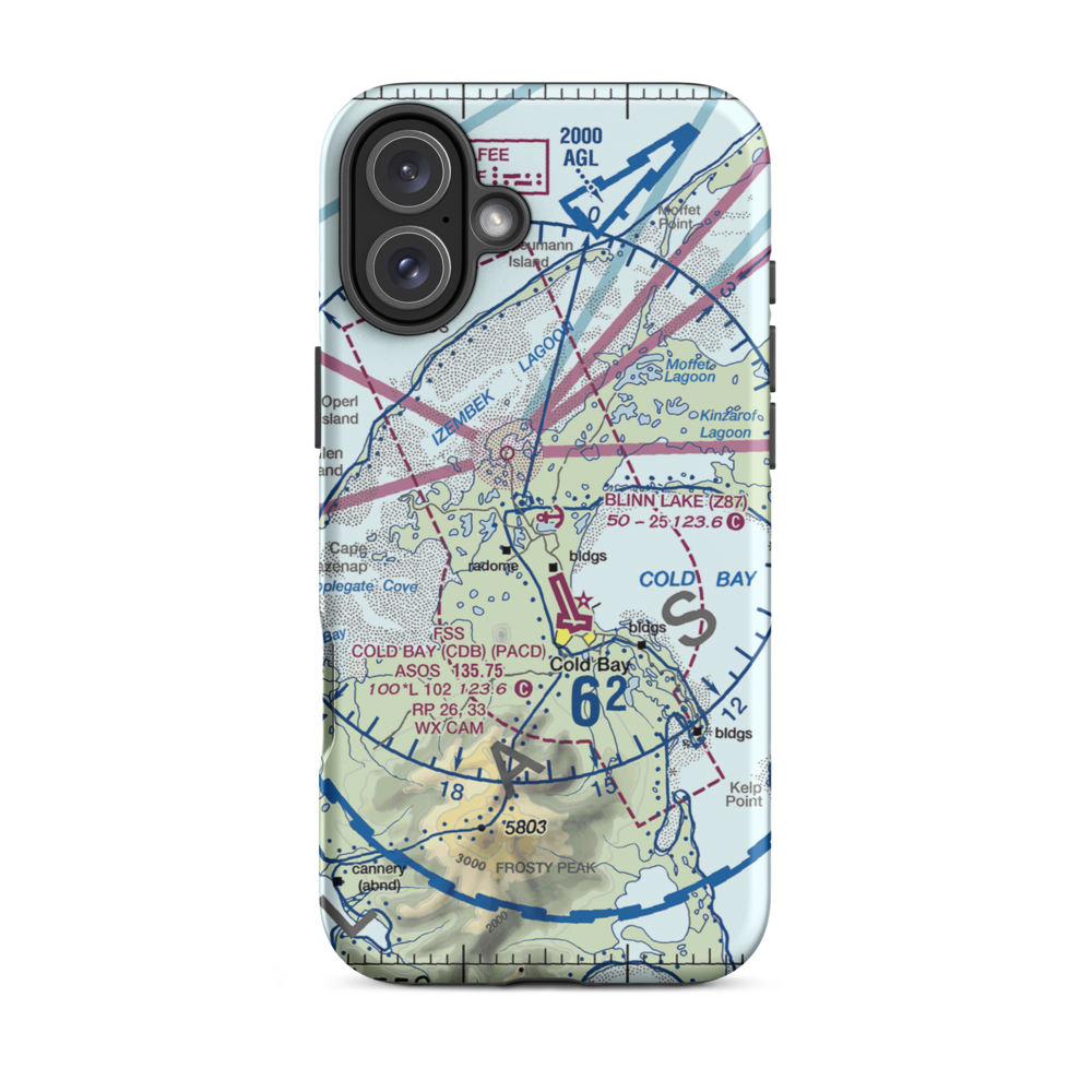 Blinn Lake Seaplane Base (Z87) VFR Sectional  Tough iPhone Case iPhone 16 Plus model shown