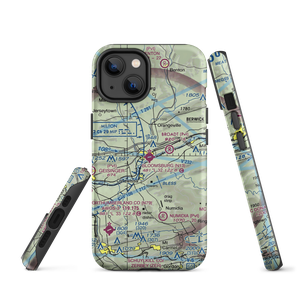 Bloomsburg Municipal Airport (N13) VFR Sectional  Tough iPhone Case