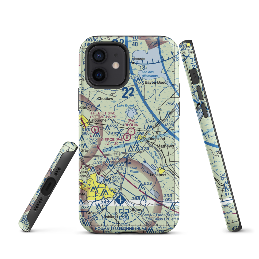 Blouin Flightpark Ultralightport (4LA9) VFR Sectional  Tough iPhone Case iPhone 12 model shown
