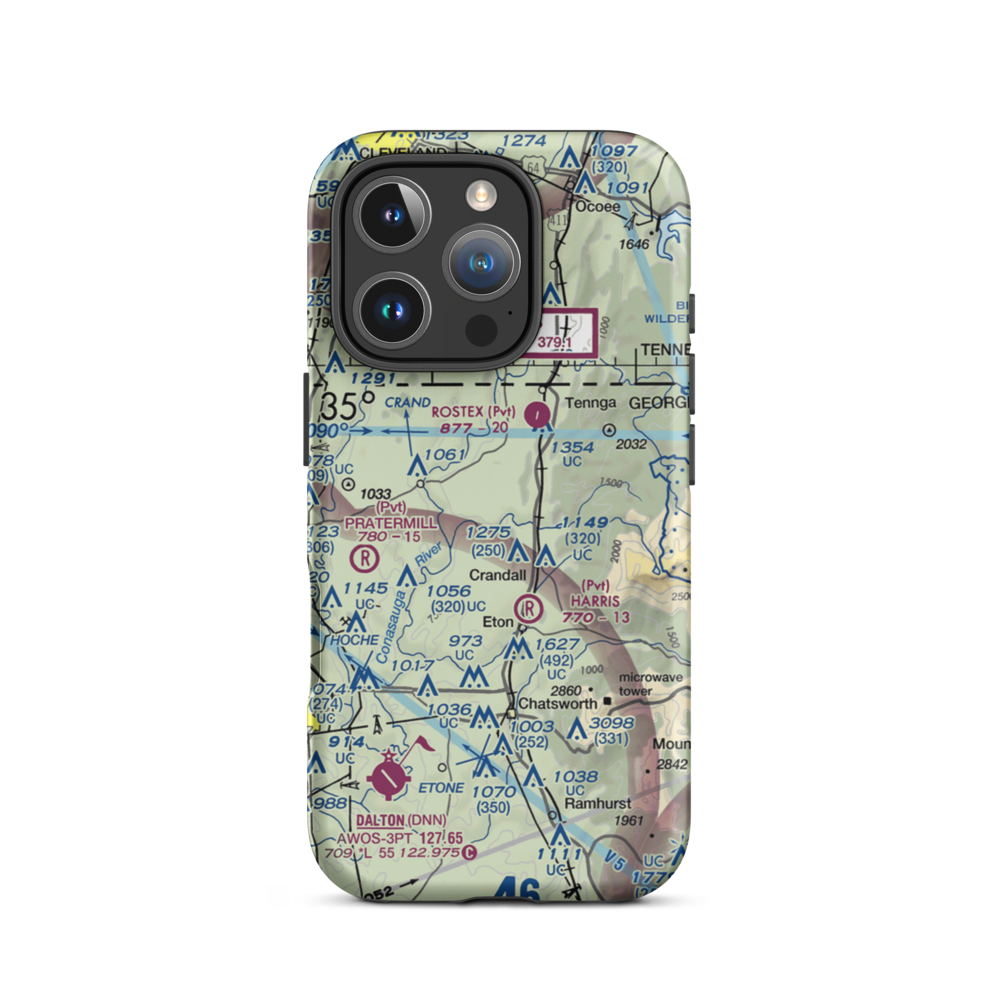 Blue Bird Field (37GA) VFR Sectional  Tough iPhone Case iPhone 16 Pro model shown