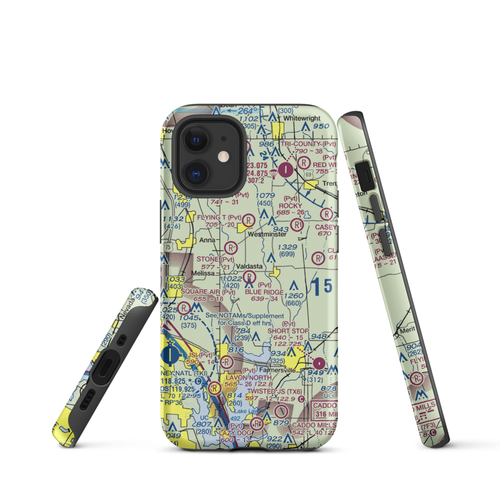 Blue Ridge Airport (99XS) VFR Sectional  Tough iPhone Case iPhone 12 mini model shown